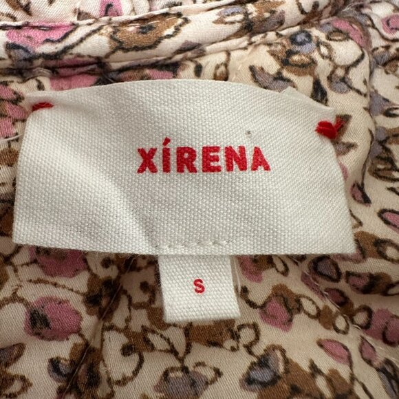 Xirena Harlyn Reversible Quilted Puffer Coat Ivory & Floral Pattern Womens Small - Picture 10 of 13